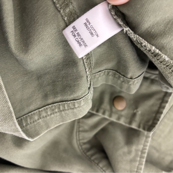 Versona Medium Women's Army Green Snap Zip Jacket Blazer Lightweight FLAW - Picture 10 of 13